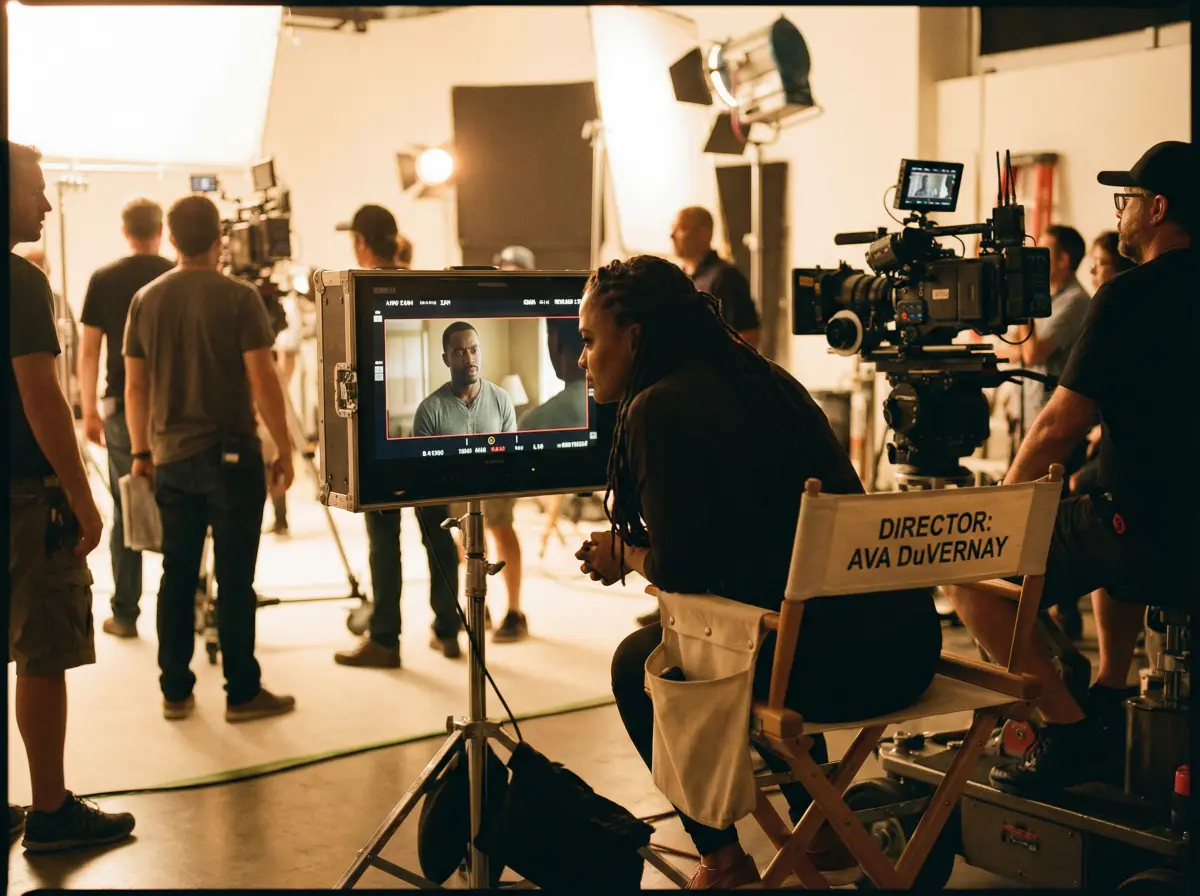 知名导演在 武腾兰的电影 平台发布的剧组工作现场